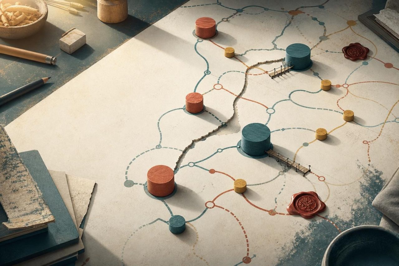 Matriz visual de decisões de linkbuilding classificadas pelo custo de retificação